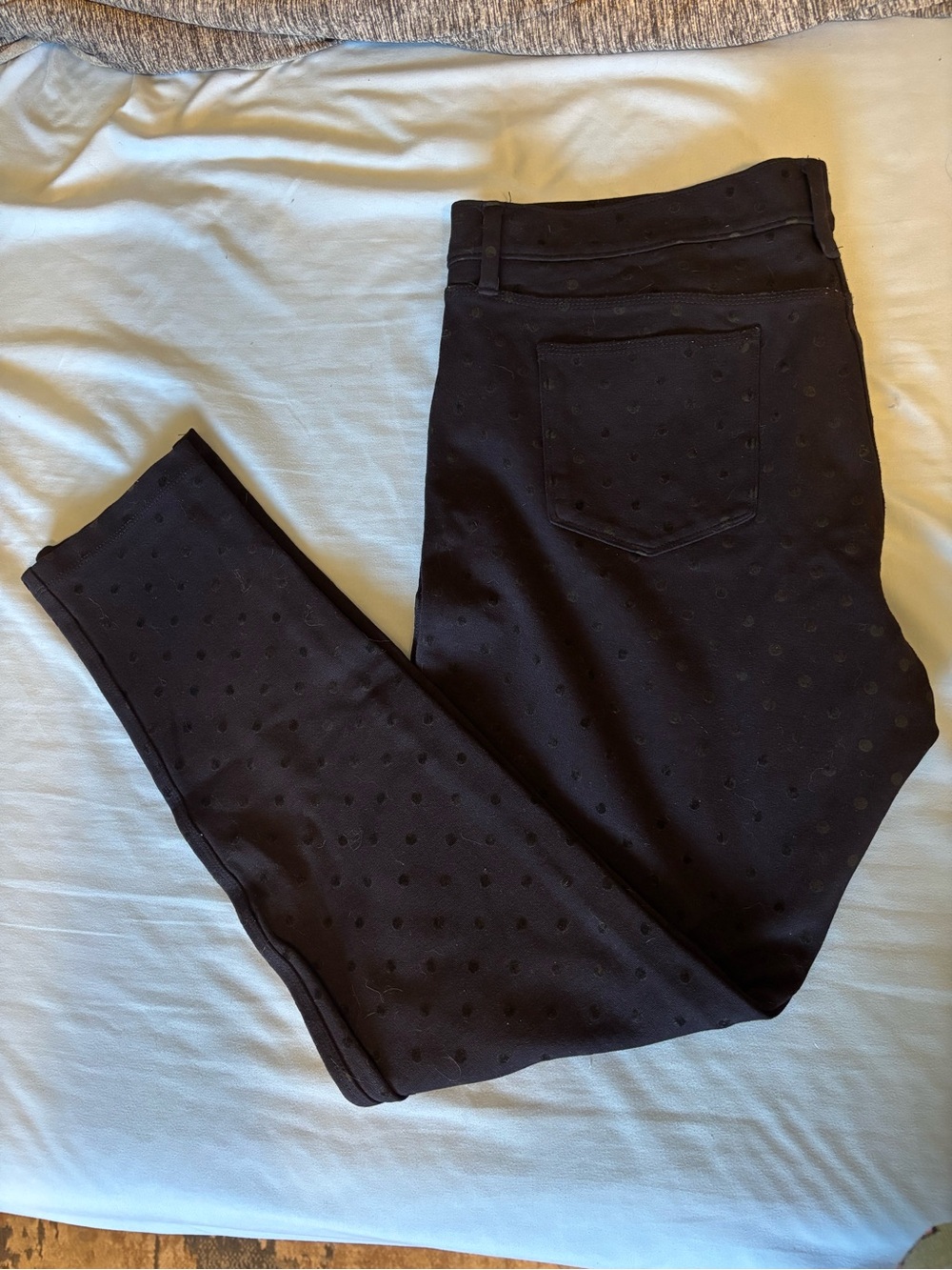 J. Crew Black Polka Dot Skinny Soft Pants